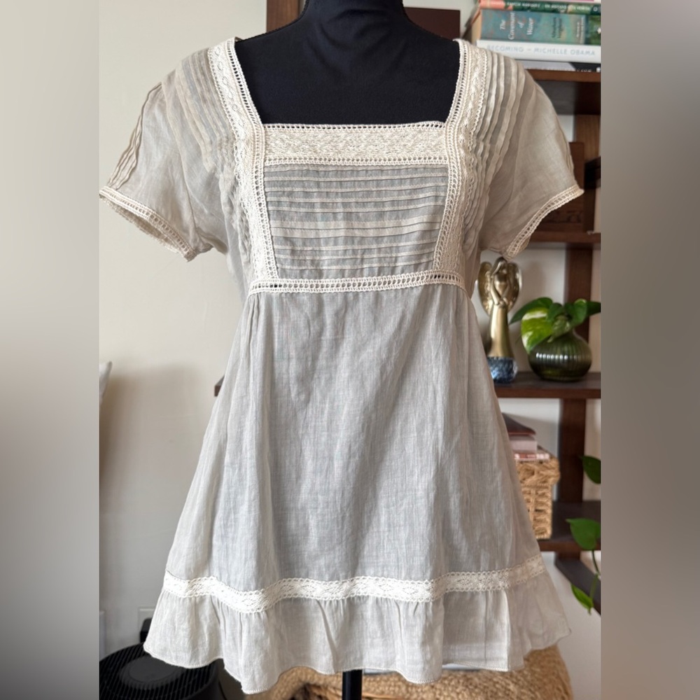Matty M Cream Lace Blouse - Picture 4 of 6